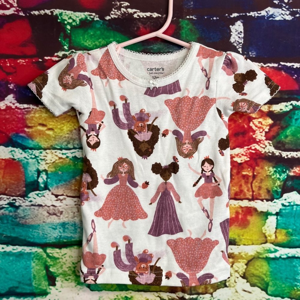 NEW - Carters Princess 2pc Outfit - 12M‎ 0173